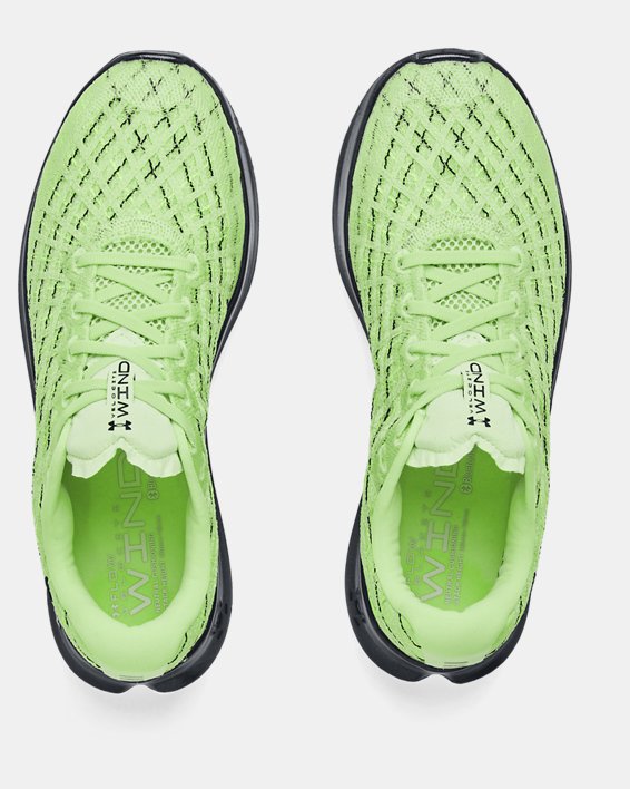 Chaussures de course UA Flow Velociti Wind pour homme, Green, pdpMainDesktop image number 2